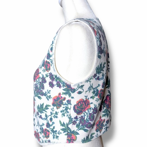 Vintage gap cottagecore floral vest xxs 0 a35 - Picture 6 of 9